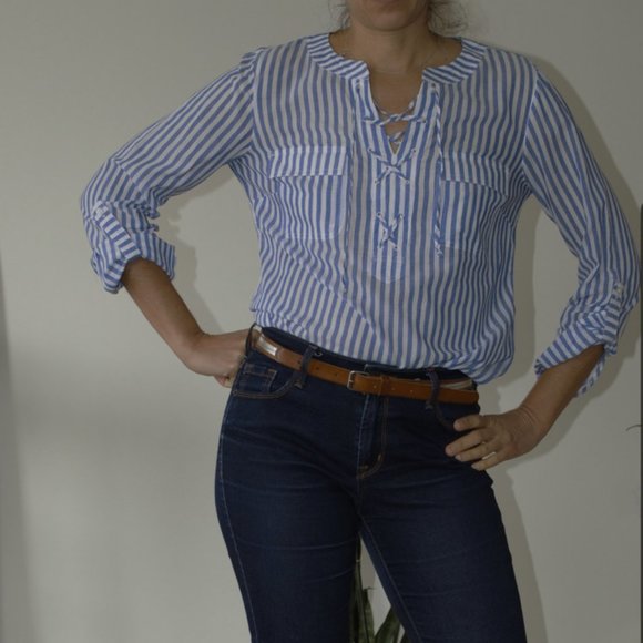 TALBOTS ~ Striped Shirt - Picture 2 of 9